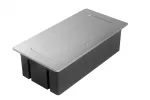 GNIAZDO MEBLOWE MULTISOFT 2X GNIAZDO SCHUKO, USB A+C, RJ45, KABEL ZASILAJĄCY Z WTYCZKĄ, ALU