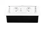 GNIAZDO MEBLOWE MULTISOFT 2X GNIAZDO Z UZIEMIENIEM, USB A+C, RJ45, KABEL ZASILAJĄCY Z WTYCZKĄ, BIAŁY