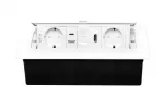GNIAZDO MEBLOWE MULTISOFT 2X GNIAZDO SCHUKO, USB A+C, RJ45, HDMI, KABEL ZASILAJĄCY Z WTYCZKĄ, BIAŁY