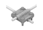 Złącze krzyżowe 4-śrubowe M6 3-płytkowe B=30mm (stal ocynkowana ogniowo) AN-05A/OG/-1