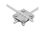 Złącze krzyżowe 4-śrubowe M8 B=30mm (stop aluminium) AN-04/ALS/
