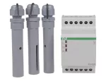 Przekaźnik kontroli poziomu cieczy dwu stanowy PZ-829, montaz na szynie DIN,styk: 2x1NO/NC 230V