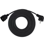 Przedłużacz 1-krotny, 1x2P+Z gumowy czarny H05RR-F 3x1mm² - 20m 250V~/10A PS-1020G