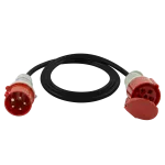 Przedłużacz PRZEMYSŁOWY, siłowy IP-44, 1x3P+N+Z 16A/400V~ guma czarny H07RN-F 5x1,5mm² - 10m SP5-16-1,5-10