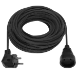 Przedłużacz 1-krotny, 1x2P gumowy czarny H05RR-F 2x1mm² - 15m 250V~/10A PS-115G