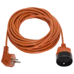 Przedłużacz ogrodowy 1-krotny, 1x2P+Z pomarańczowy PVC 3x1,5mm² - 10m 250V~/16A PS-1010-5-1,5