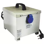 PFN2400/1500 230/230V PFN Jednofazowy transformator IP44 separacyjny obudowany przenośny z zabezpieczeniem, uchwytami, gniazdem i sznurem sieciowym  do elektronarzędzi