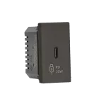 SIMON CONNECT TSC-K126I-14 Ładowarka K45 (22,5x45) USB C 20W QC gniazdo typ C; grafit