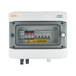 Rozdzielnica przyłączeniowa DC z ogranicznikiem przepięć 1000V, typu 1+2, 1x łańcuch PV, 1x MPPT, zab. przet. 2X15A, 1x roz.DC 4P 16A 1000V, 1x wyz wzr 110V-415V