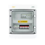 Rozdzielnica przyłączeniowa DC+AC z ogranicznika przepięć 1000V typu 2, 2x łańcuch PV, 2x MPPT, zab. przet. 4x15A // ogr. AC typ 2, 16A 3-F