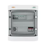 Rozdzielnica przyłączeniowa DC+AC z ogranicznikiem przepięć 1000V typu 2, 1x łańcuch PV, 1x MPPT // ogr. AC typ 2, 20A 3-F, sygn. faz + Gniazdko
