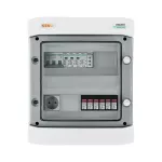 Rozdzielnica przyłączeniowa DC+ AC z ogranicznikiem przepięć 1000V typu 1+2, 2 x łańcuch PV, 2 x MPPT // ogr. AC typ 1+2, wył. 32A 3-F, sygn. faz + Gniazdko