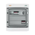 Rozdzielnica przyłączeniowa DC+ AC z ogranicznikiem przepięć Phoenix 1000V typu 2, 1 x łańcuch PV, 1 x MPPT // ogr. AC Phoenix typ 2, wył. 20A 3-F, sygn. faz + Gniazdko