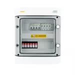 Rozdzielnica przyłączeniowa DC+ AC z ogranicznikiem przepięć 1000V typu 2, 2 x łańcuch PV, 2 x MPPT // ogr. AC typ 2, wył. 32A 3-F, wyz. wzr. 110-415 V, sygn. faz