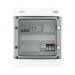 Rozdzielnica przyłączeniowa DC+AC z ogranicznikiem przepięć 1000V typu 1+2, 1 x łańcuch PV, 1 x MPPT, 2x zab. przet. 15A // ogr. AC typ 1+2, 16A 3-F, syg. faz