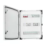 Rozdzielnica przyłączeniowa IP66 inwertera z ogranicznikiem przepięć DC Citel 25kA 1000V typu 1+2, 7x wejście 7x wyście, PV, 2x MPPT, zab. przet. 14x15A // Ogr. AC typ 1+2, 100A 3F, FR 100A, syg. faz (Fronius Tauro ECO 50-3-P)