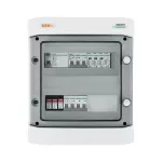 Rozdzielnica przyłączeniowa DC+AC z ogranicznikiem przepięć 1000V typu 1+2, 1 x łańcuch PV, 1 x MPPT, rozł. DC 16A 4P // Ogr. AC typ 1+2, 16A 3-F, RCD typ A 40A/100mA