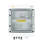 Rozdzielnica przyłączeniowa DC+AC z ogranicznikiem przepięć Noark 1000V typu 1+2, 2 x łańcuch PV, 2 x MPPT // ogr. AC Noark typ 1+2, 16A 3-F