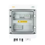 Rozdzielnica przyłączeniowa DC+AC z ogranicznikiem przepięć Noark 1000V typu 1+2, 2 x łańcuch PV, 2 x MPPT // ogr. AC Noark typ 1+2, 10A 3-F, róż. 100mA 40A