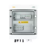 Rozdzielnica przyłączeniowa DC+AC z ogranicznikiem przepięć Noark 1000V typu 1+2, 2 x łańcuch PV, 2 x MPPT // ogr. AC Noark typ 1+2, 25A 3-F, róż. 100mA 40A