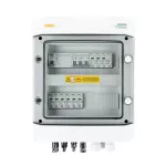 Rozdzielnica przyłączeniowa DC+AC z ogranicznikiem przepięć Noark 1000V typu 1+2, 2 x łańcuch PV, 2 x MPPT // ogr. AC Noark typ 1+2, 32A 3-F, RCD typ A 40A/300mA