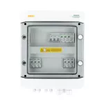 Rozdzielnica przyłączeniowa DC+AC z ogranicznikiem przepięć Noark 1000V typu 1+2, 4 x łańcuch PV, 2 x MPPT // ogr. AC Noark typ 1+2, 50A 3-F (Solar Egde 30K, Dławiki)