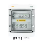 Rozdzielnica przyłączeniowa DC+AC z ogranicznikiem przepięć Noark 1000V typu 1+2, 3x łańcuch PV, 3x MPPT // ogr. AC Noark typ 1+2, 40A 3-F, RCD typ A 40A/300mA