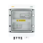 Rozdzielnica przyłączeniowa DC+AC z ogranicznikiem przepięć Noark 1000V typu 1+2, 2 x łańcuch PV, 2 x MPPT // ogr. AC Noark typ 1+2, 20A 3-F