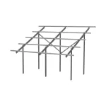 Konstrukcja wolnostojąca, gruntowa, bifacial, 4 poziom w powłoce ZM - bez modułów. Kompatybilna z modułami o wymiarach: 2278x1134 (bez klem i śrub imbusowych)