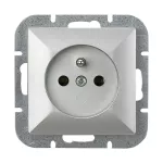 Gniazdo pojedyncze p/t 2P+Z Pearl, 16A, 250V, PT-16P, srebrny