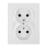Gniazdo podwójne p/t 2x2P+Z Malta, 16A, 250V, PT-6M, biały