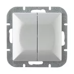 Łącznik p/t świecznikowy Pearl, 10A, 250V, WP-2P, srebrny