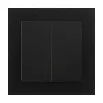 Łącznik p/t świecznikowy Malta, 10A, 250V, WP-2M, czarny mat