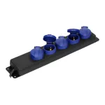 Przedłużacz warsztatowy bryzgoszczelny IP44, 5 gniazd 2P+Z IP44, schuko, przewód gumowy, H05RR-F 3x1,5mm², długość 3m
