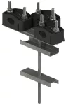 Uchwyt U-1 słupa ŻN potrójny z odsadzeniem L330 M10 fi 25-50 mm