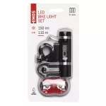 Lampa rowerowa komplet przód + tylna, 150 lm, 5× AAA