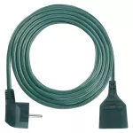Przedłużacz 5 m / 1 gniazdo / zielony / PVC / 1 mm2