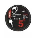 Przedłużacz ogrodowy 5 m / 1 gniazdo / czarny / guma-neopren / 230 V / 1,5 mm2