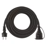 Przedłużacz ogrodowy 10 m / 1 gniazdo / czarny / guma-neopren / 230 V / 2,5 mm2