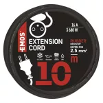 Przedłużacz ogrodowy 10 m / 1 gniazdo / czarny / guma-neopren / 230 V / 2,5 mm2