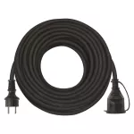 Przedłużacz ogrodowy 25 m / 1 gniazdo / czarny / guma-neopren / 230 V / 2,5 mm2