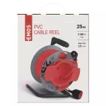 Przedłużacz zwijany 25 m / 1 gniazdo / czerwony / PVC / 230 V / 1,5 mm2
