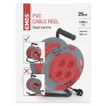 Przedłużacz zwijany 25 m / 4 gniazda / PVC / 230 V / 1,5 mm2 / nieruchomy środek