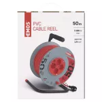 Przedłużacz zwijany 50 m / 4 gniazda / czerwony / PVC / 230 V / 1,5 mm2