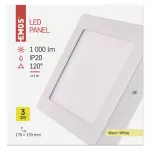 Oprawa LED kwadratowa 12,5W IP20 ciepła biel