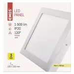 Oprawa LED kwadratowa 18W IP20 ciepła biel