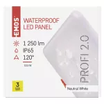 Panel LED VIXXO wpuszczany kwadratowy 13,5 W IP65 neutralna biel