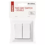 Wyłącznik schodowy 2P IP20 biały błyszczący biały