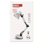 Lampa biurkowa E27 LUCAS 48 cm biały