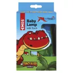 Lampka dziecięca LED z latarką Dino, 3× AAA